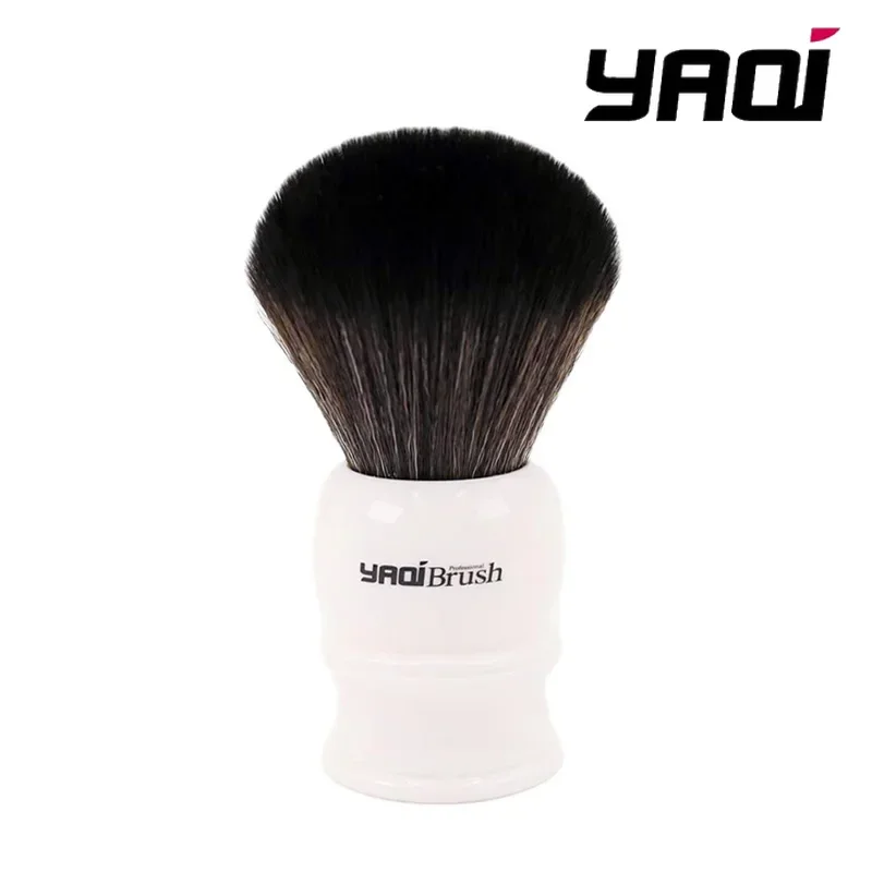 

2026 Shaving Brush Yaqi 30mm Size Knot White Handle Black Synthetic Hair Shave Brush Wet Shaving Brush For Men Shaving Products