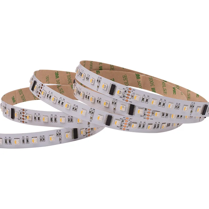 DMX512 RGB RGBW Strip 60LEDs/M 10 Pixels UCS512 Addressable Digital DMX LED Strip White PCB DC24V For KTV Bar