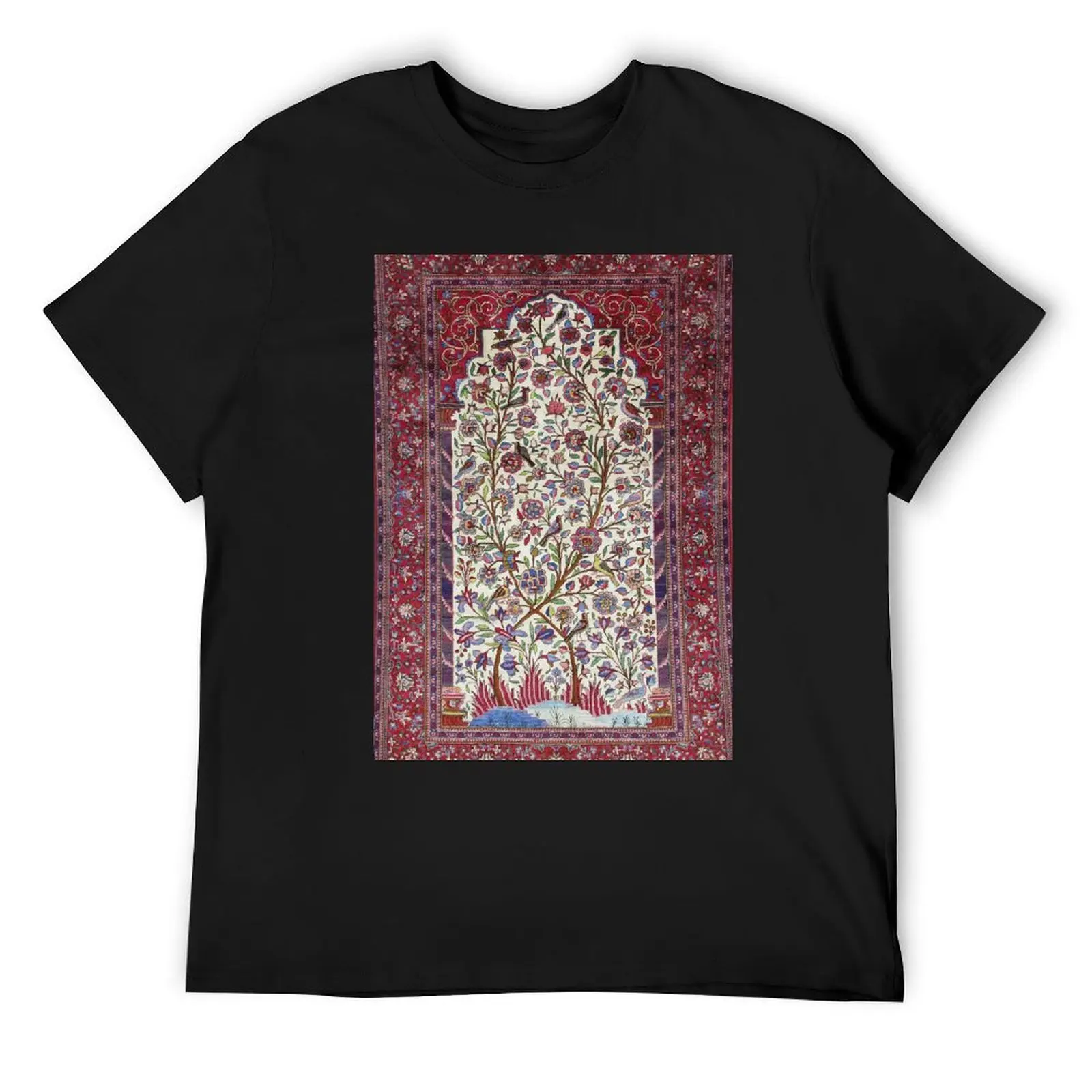 Antique Persian Silk Kashan Rug Print T-Shirt cheap stuff shirts graphic tees kawaii clothes quick drying sweat shirts, men