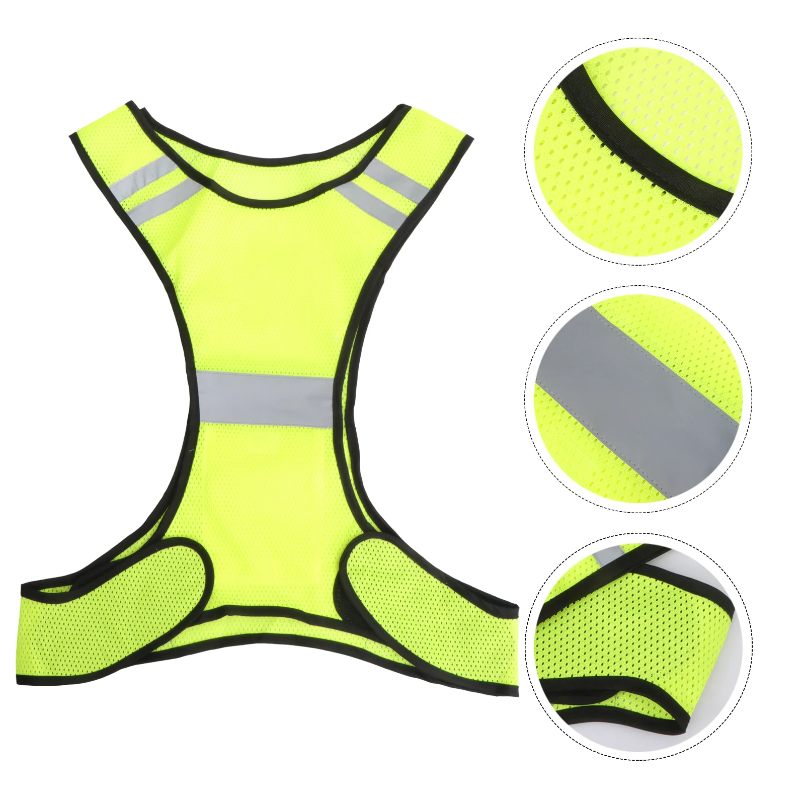 Fluorescent Vest Safety Reflective for Men LED Running Vests Neon Light Jacket High Visibility Cycling