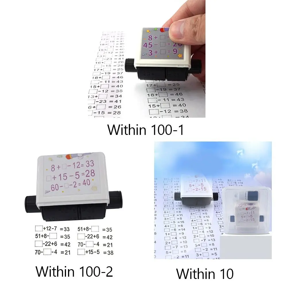 Mathematics Practice Number Rolling Stamp Addition And Subtraction Primary School Students Practice Questions Within 100 Math