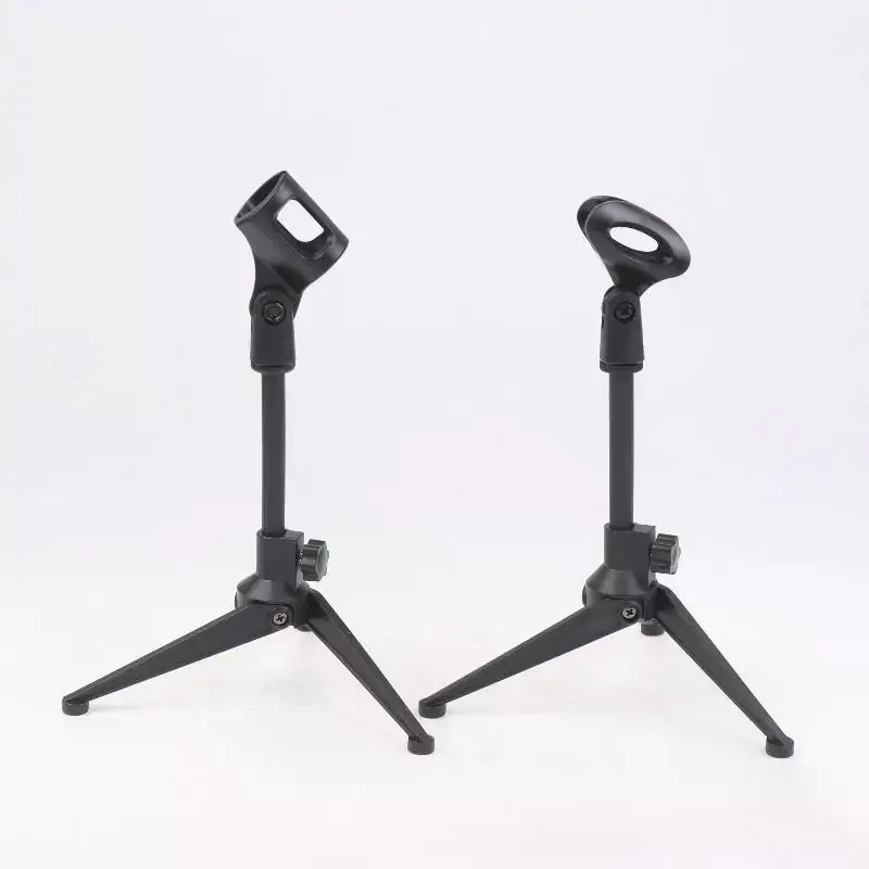 1Pcs Portable Table Stand Lightweight Bracket Adjustable Microphone Stand Desktop Tripod Table Stand Clip Holder
