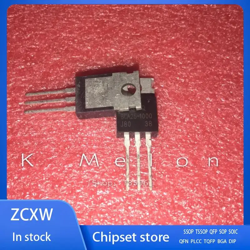 10PCS/LOT  BCA25-800 BCA25-800B or BCA25-1000 or BCA25-1200 TO-220 25A 800V