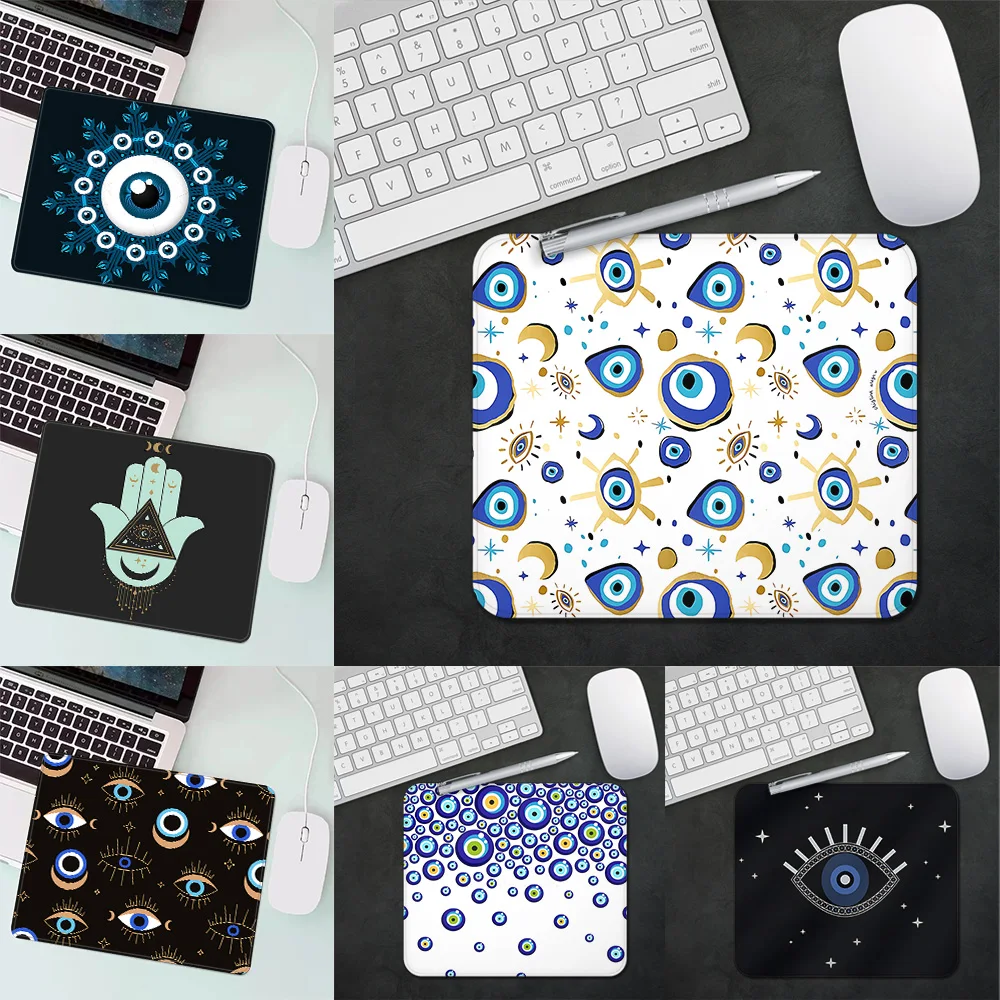 Lucky Blue Evil Eye Gaming Mouse Pad XS Small Mousepad For PC Gamer Desktop Decoration Office Mouse Mat Deskmat Rug