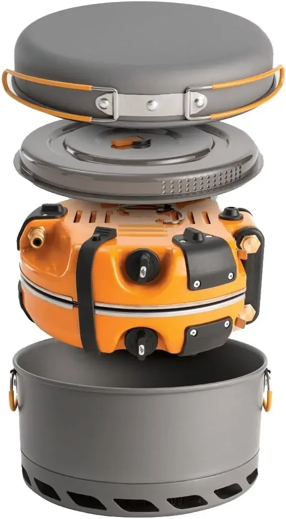 Backpacking and Camping Stove Cooking System with Camping Cookware