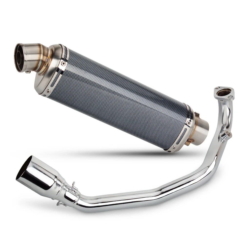 motorcycle exhaust pipe gy6 exhaust system tank 200 efi scooter for yamaha zuma gy6 200cc