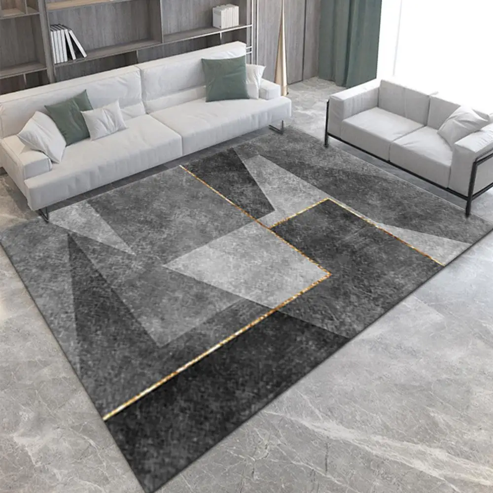 VIKAMA 3D Light Luxury Style Crystal Velvet Carpet Bedroom Bed Full Carpet Home Living Room Decoration Sofa Coffee Table Mat