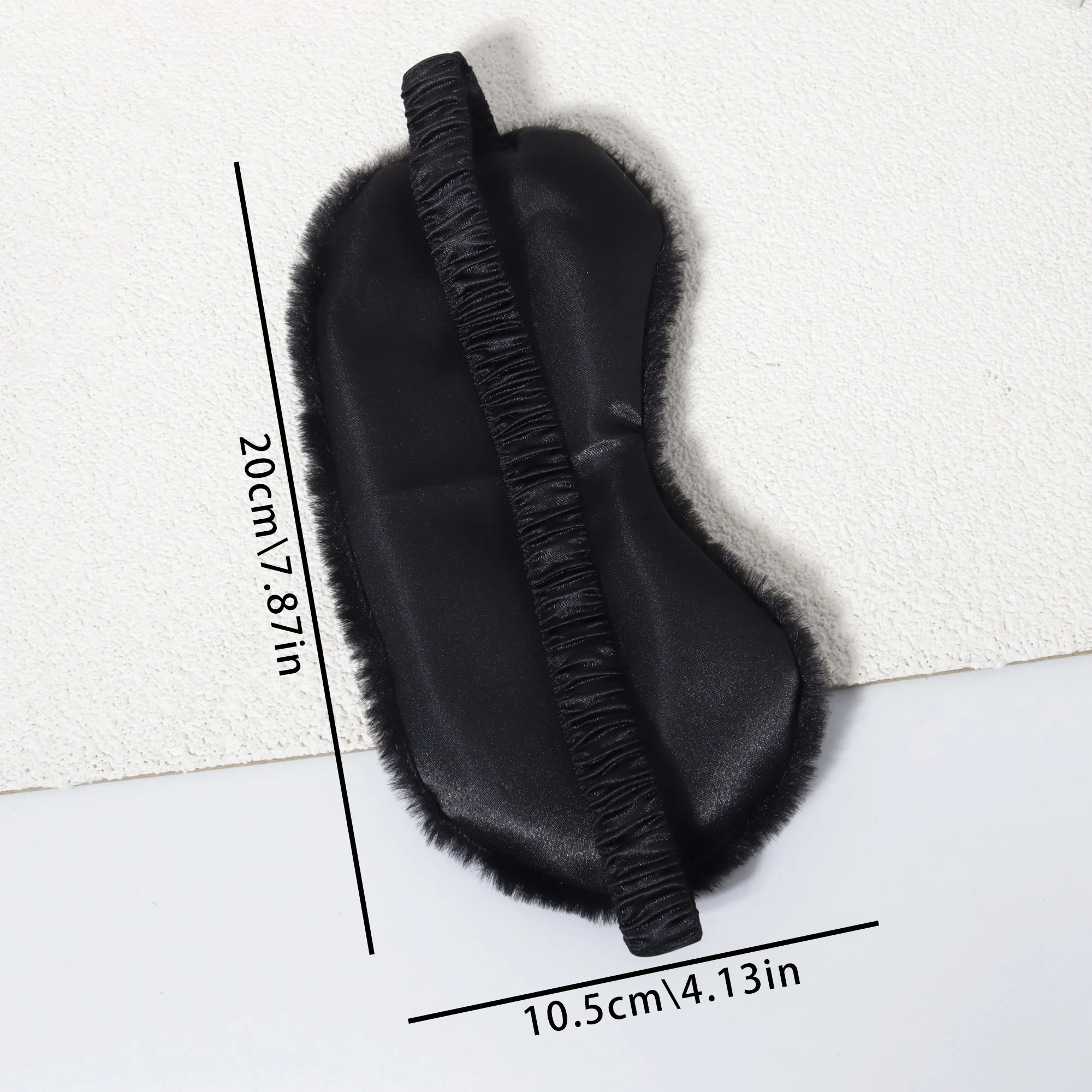 1 ソフトプラッシュアイマスク - 快適な遮光アイマスク、通気性があり快適なアイマスク布、本物の髪のかつらに特別な