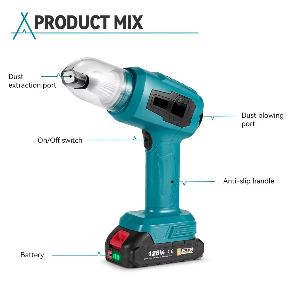 Aspirador de pó elétrico portátil sem fio 500W, ferramenta de limpeza recarregável, casa sem fio para carpetr