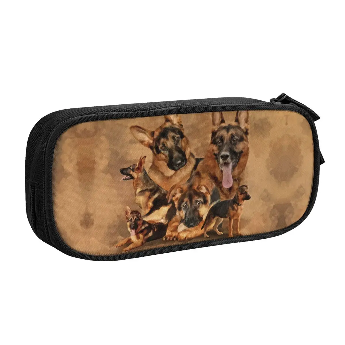 German Shepherd Dog Pencil Case for Boys Gilrs Large Storage Alsatians Pen Bag Box School Accessories