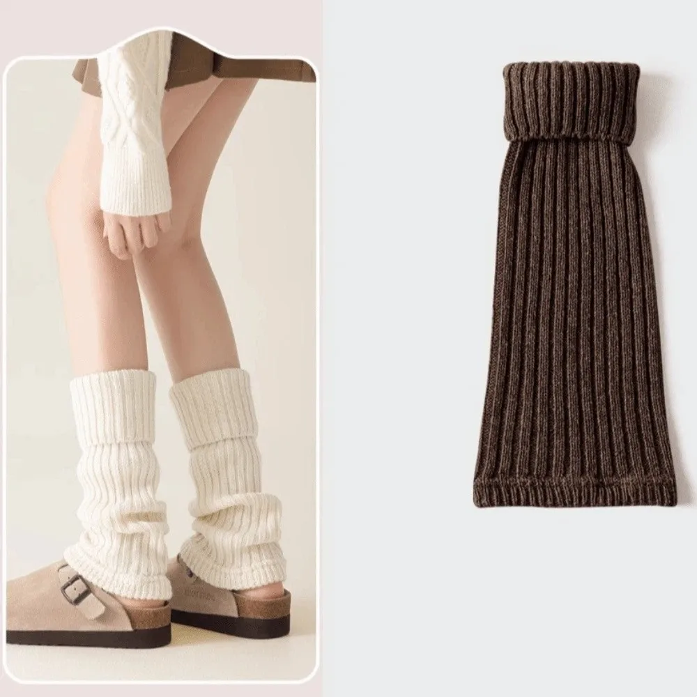 

Y2k Fluffy Winter Leg Warmers Stretchy Windproof Knit Long Socks Keep Warm Boots Cover Women