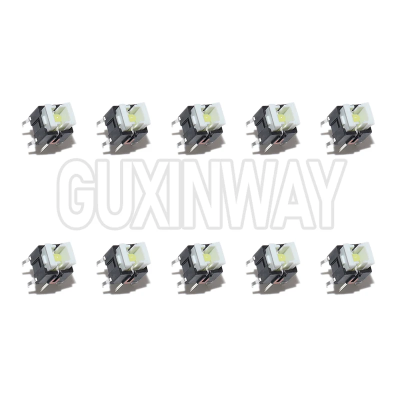 10 قطعة 6X6X7 ملليمتر Microswitch/مفتاح 6*6*7.2 مللي متر Iight اللمس التبديل 6*6*7 H اللمس مفاتيح مع LED أحمر أبيض أزرق أصفر أخضر