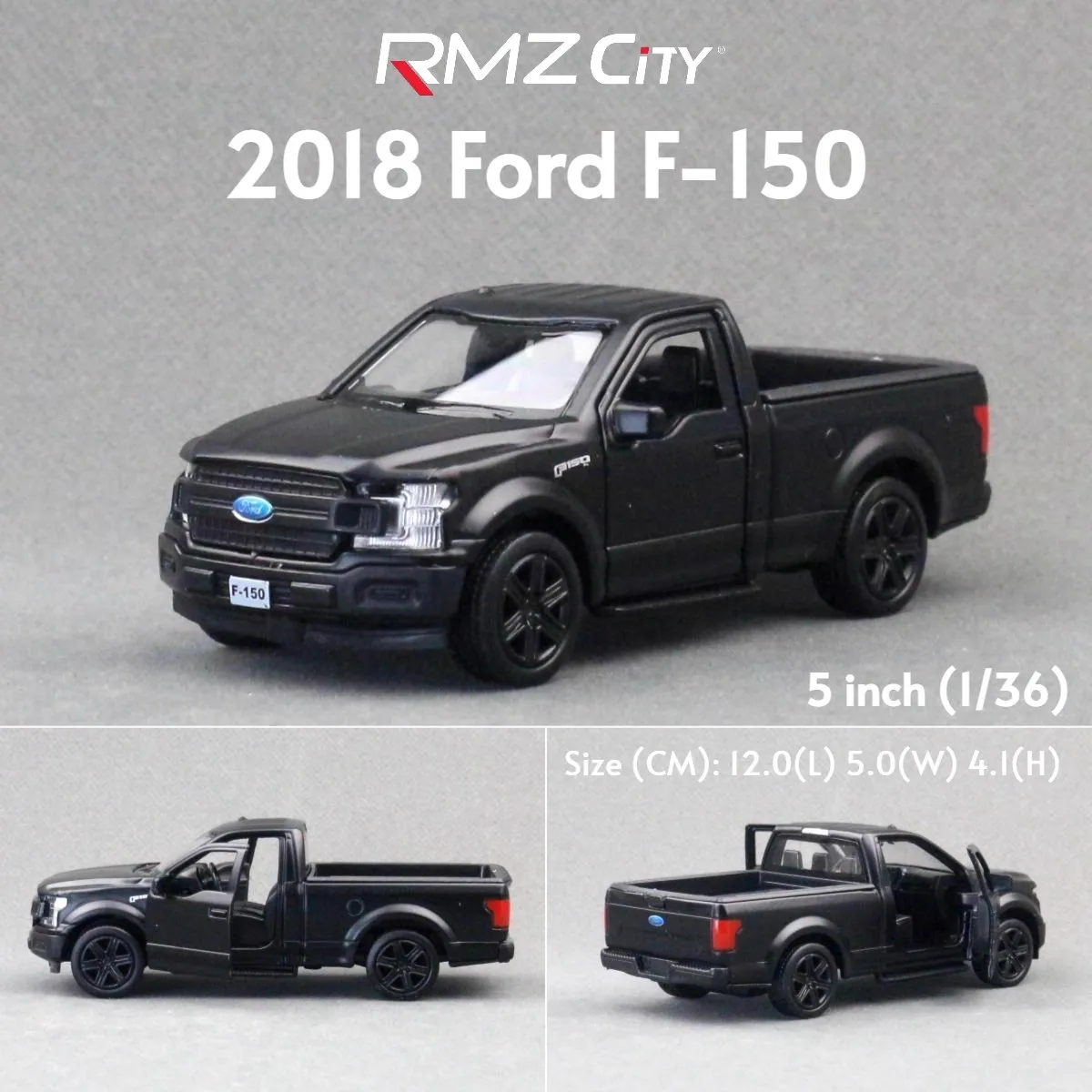 1:36 Ford F-150 Raptor Pickup with Drive Pull Back Models Simulation Metal Diecasts Vehicles Toys Collection Gift