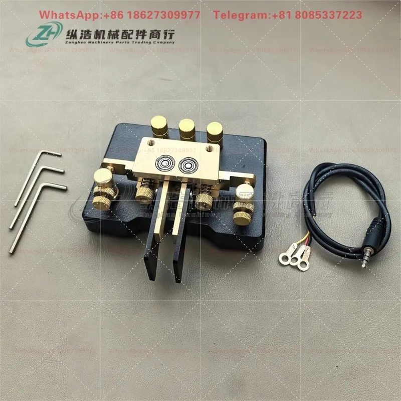 MK-03 Brass Morse Code Key - Heavy Duty Adjustable Telegraph with Pure Silver Contacts