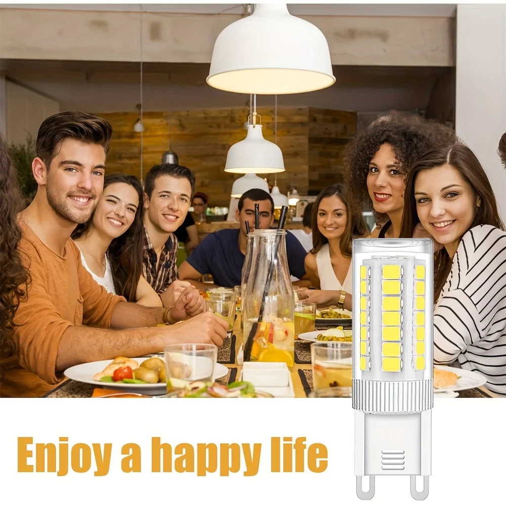 8X G9 LED bulb dimmable 5W 7W 9W 12W 15W 18W 220V flicker-free 360° beam angle, household lighting bedroom living room 450LM