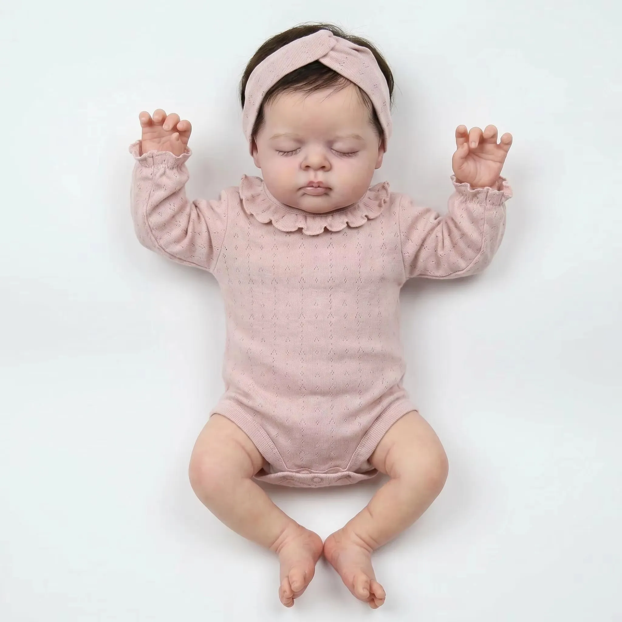 NPK 19 Zoll Esenia Soft Body Reborn Puppe - 3D-Haut Mehrschichtig Handbemalt mit Realistischem Handgepflanztem Haar Touch Doll