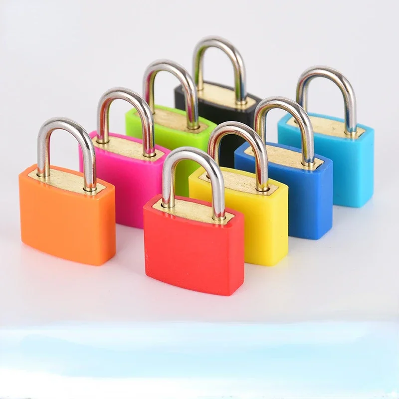 50pcs Mini Colorful Portable Brass Padlock with 2 Keys for Travel Suitcase School Drawer Jewelry Box Bags