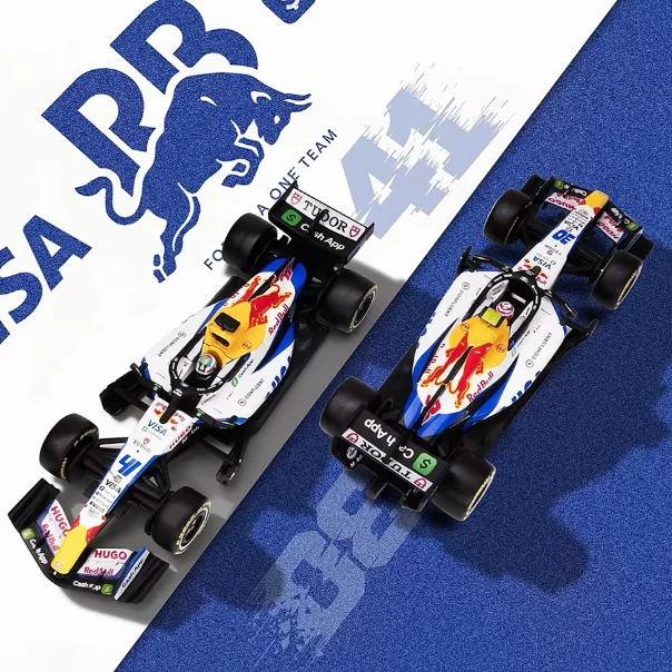 Bburago 1:43  F1 Car Model VCARB 03 2026 #30 Liam Lawson #41 Arvid Lindblad Diecast Alloy Toys For F1 Gifts