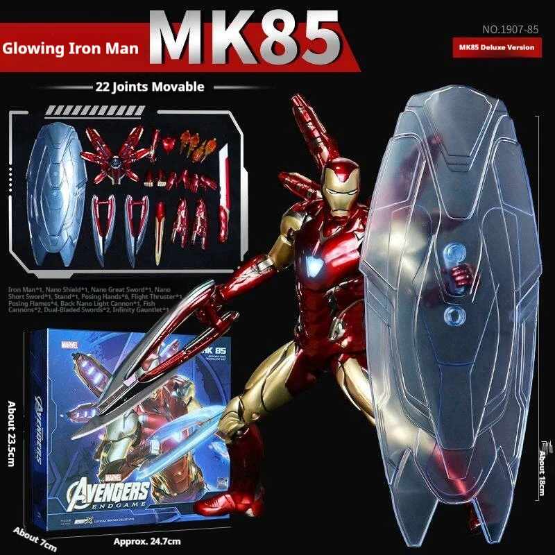 Originales ZD Toy 10. Jubiläum Iron Man Mark Mk85(2.0) (1.0) Modell Iron Collection Infinity Saga Figur Spielzeug Dekoration Geschenke