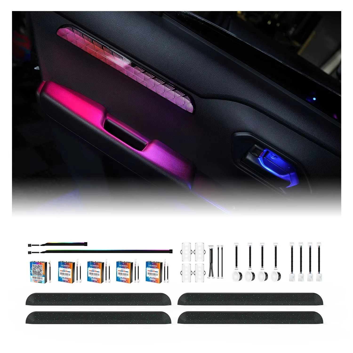 Car Interior Light Strip K7 Automatic Mood Lighting Multi-color Smartphone Control
