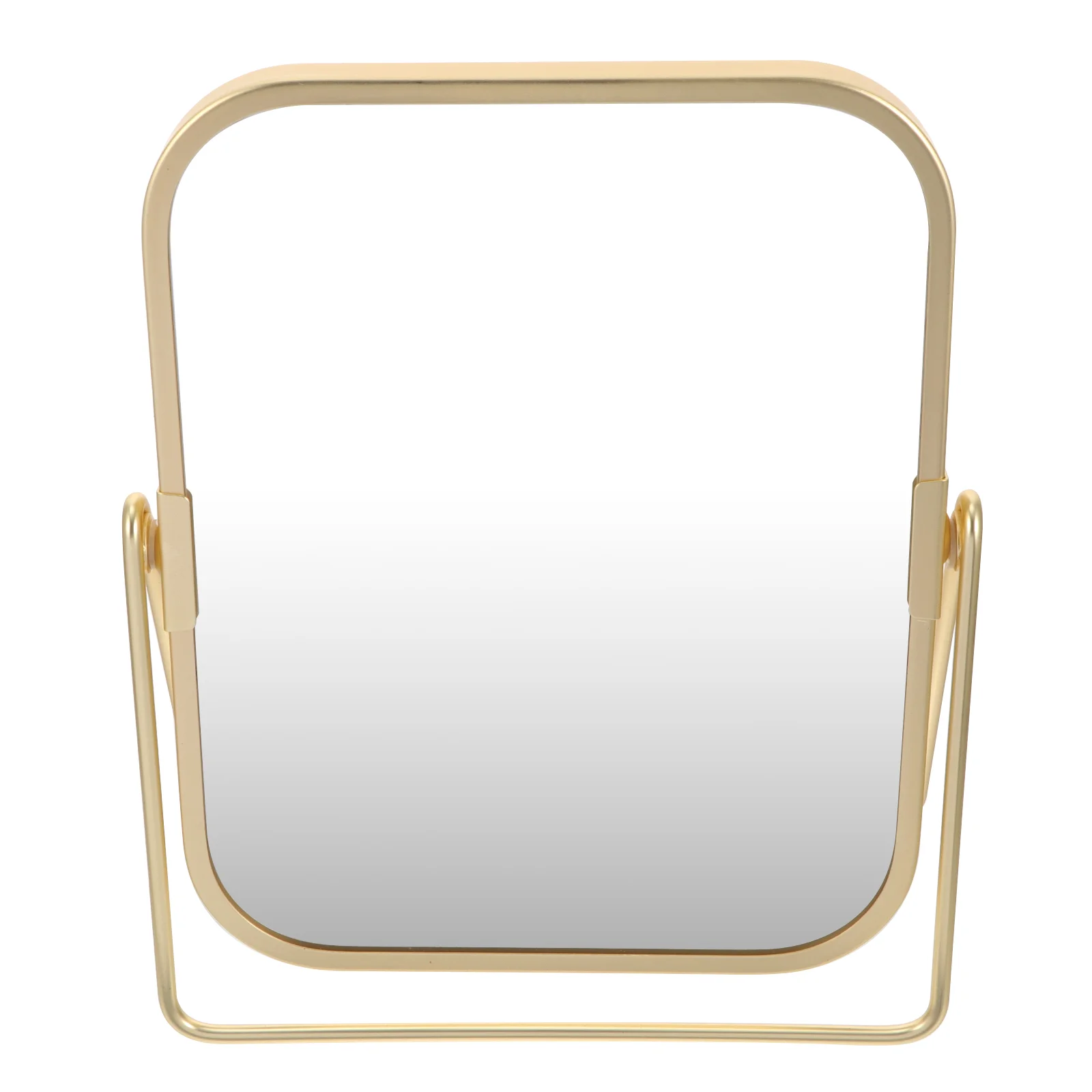 Desktop Vanity Mirror Makeup with Stand Swivel Decorative Decorate Simple Style Metal Tabletop Exquisite