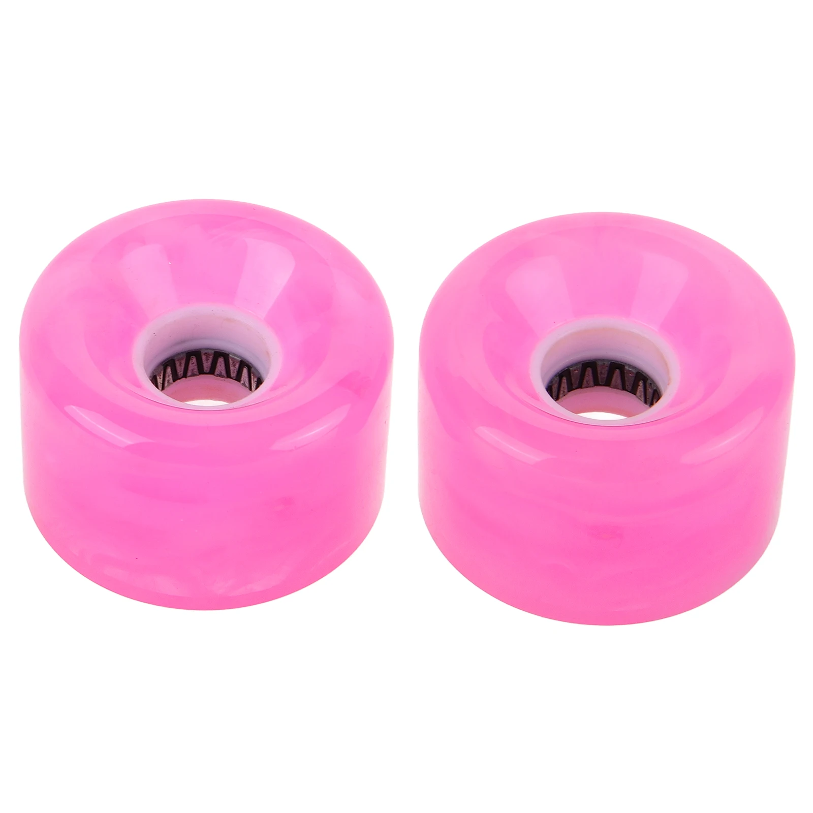 

2 шт. розовые светящиеся колеса для скейтборда, прозрачные сменные колеса из искусственной кожи Cruiser, мигающие, линейные, долговечность, безопасная установка, крутая