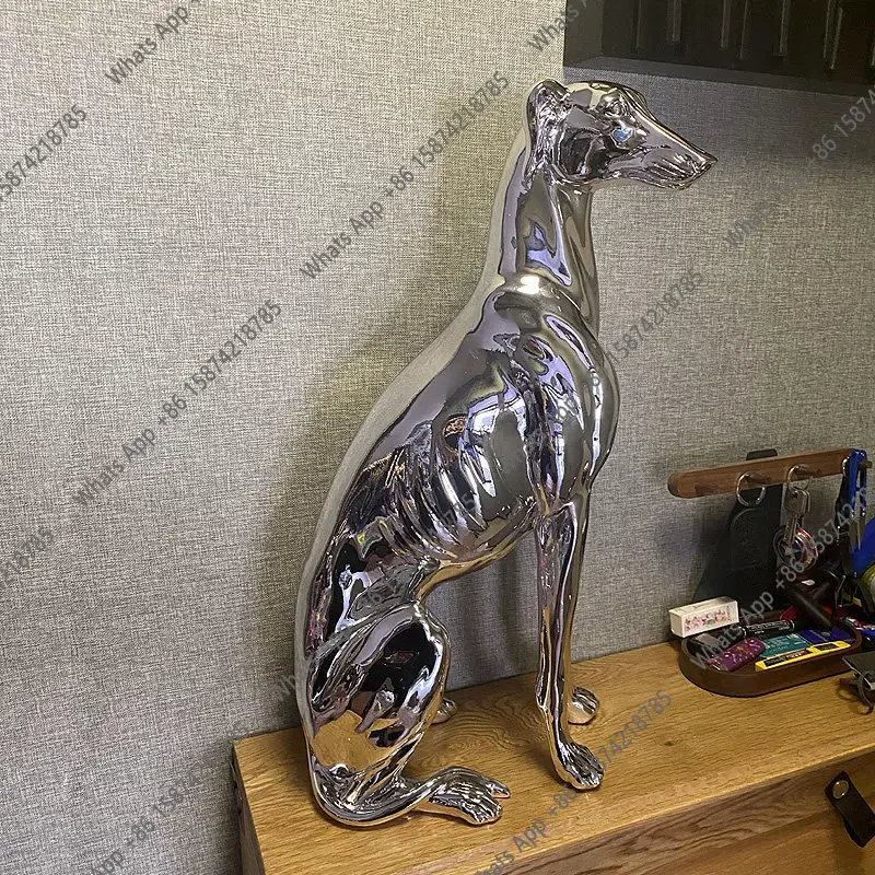 Wa Export To Europe, America And Other Modern Villa Living Room Electroplating Italian Greyhound Sitting Floor Quality Ornament
