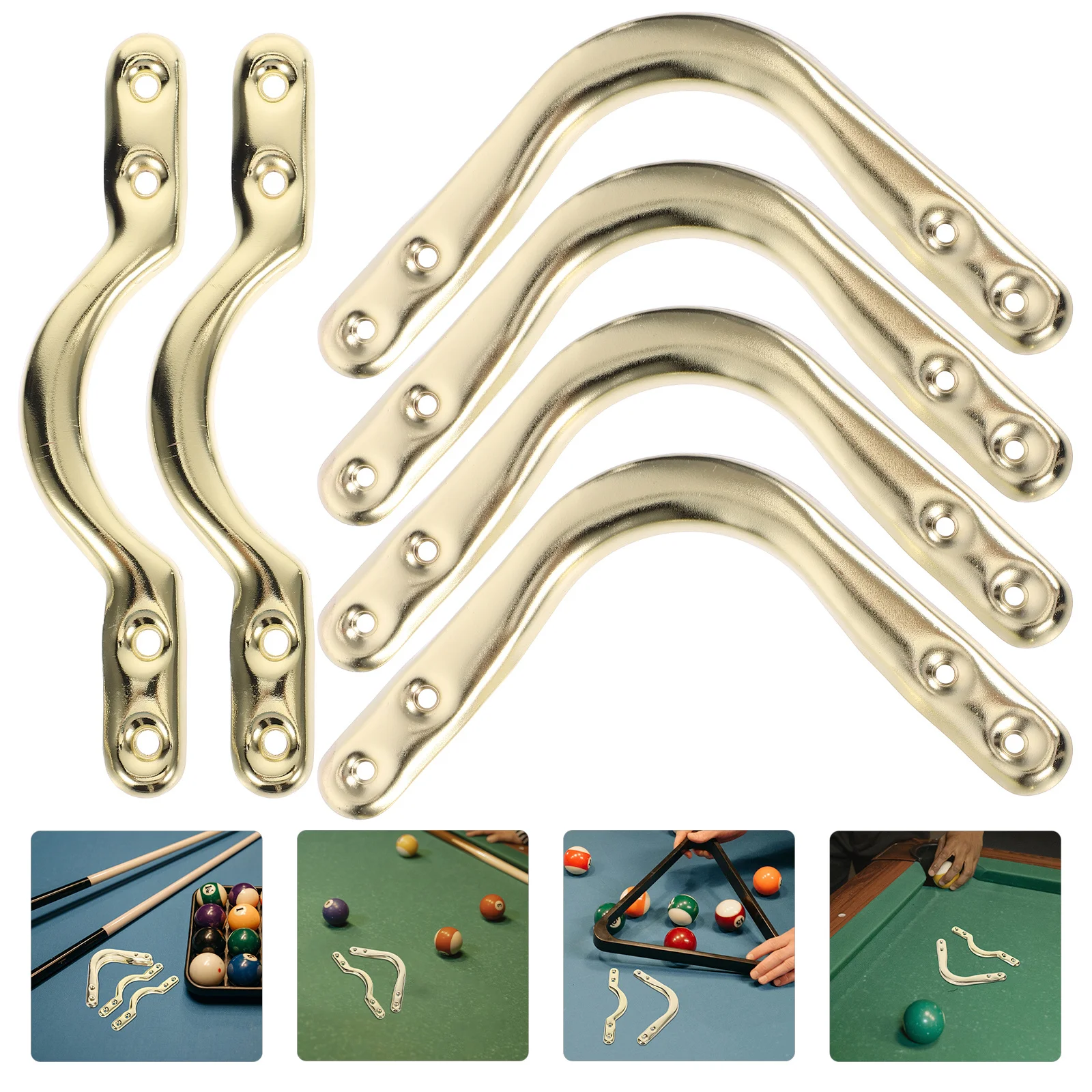 

6pcs Table Metal Corner Fixator Pool Table Pocket Replacement Kit Billiard Accessories For Gymnasium Billiard Hall Use