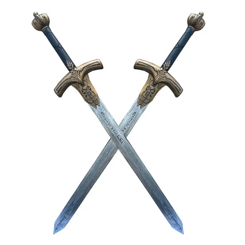 Film and Television Production Plastic Weapons Equipment Props Party Ball Costumes Extended Crown Sword L96xW20cm