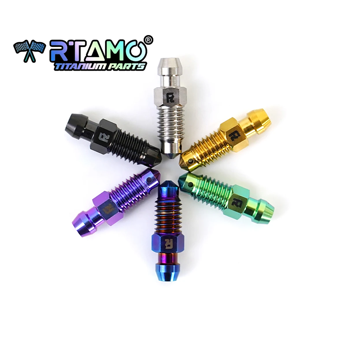 Titanium Alloy Bolts M8X1.0P/1.25P Motorcycle Brake Caliper Bleed Nipple Screw (1pc)