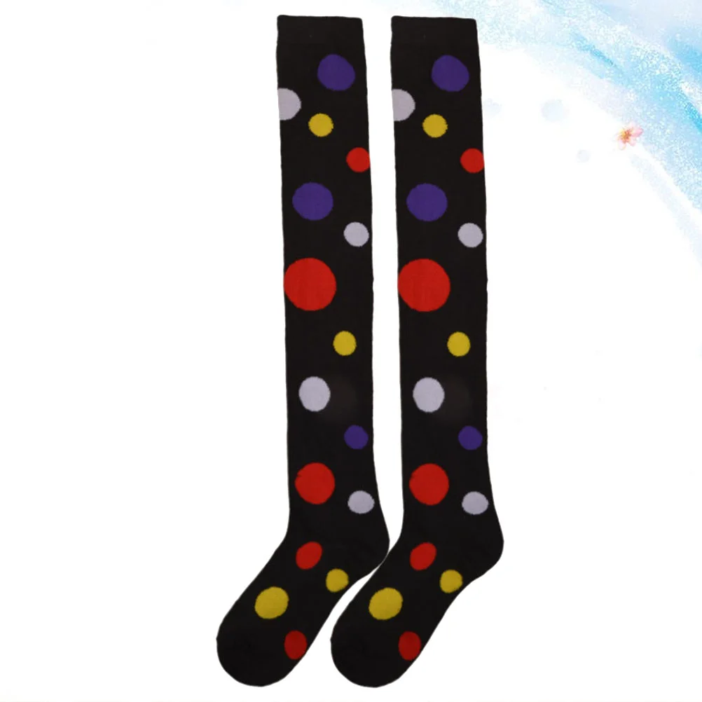 New Year Socks Cotton Dot Stockings Dress up Performance Long Dance Over The Knee Clown Cosplay Miss