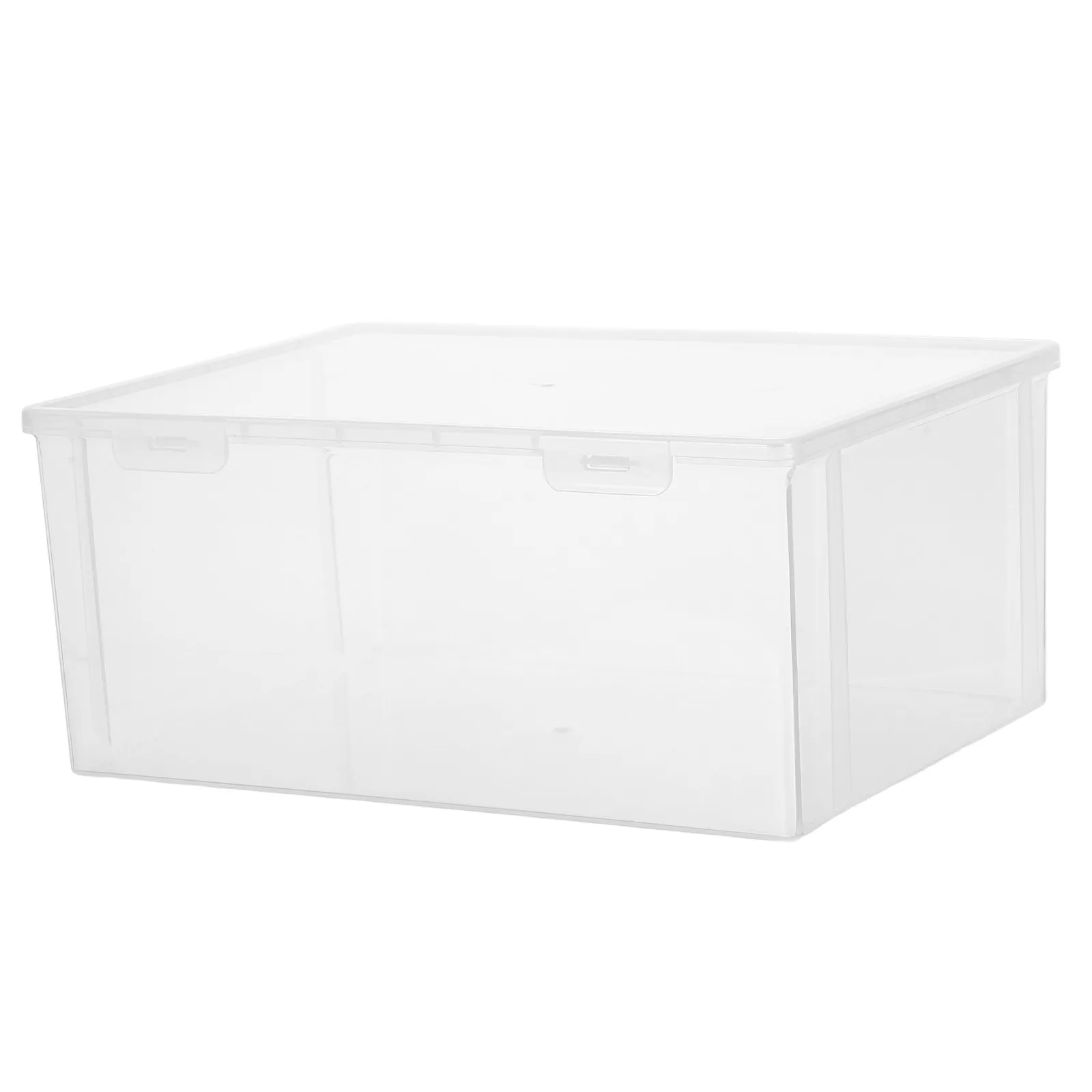 Stackable Clear Plastic Cd Storage Case Large Size 11.9x8.5 Inches Desktop Organizer for Home Office Cd Dvd Storage Containers