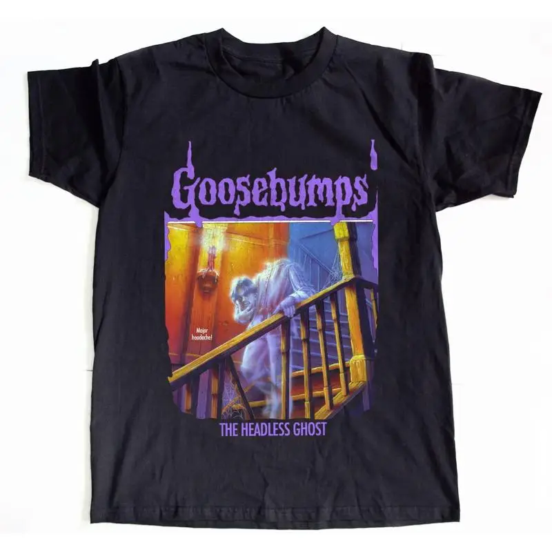 تي شيرت Goosebumps The Headless Ghost Horror أسود مقاس S 5Xl