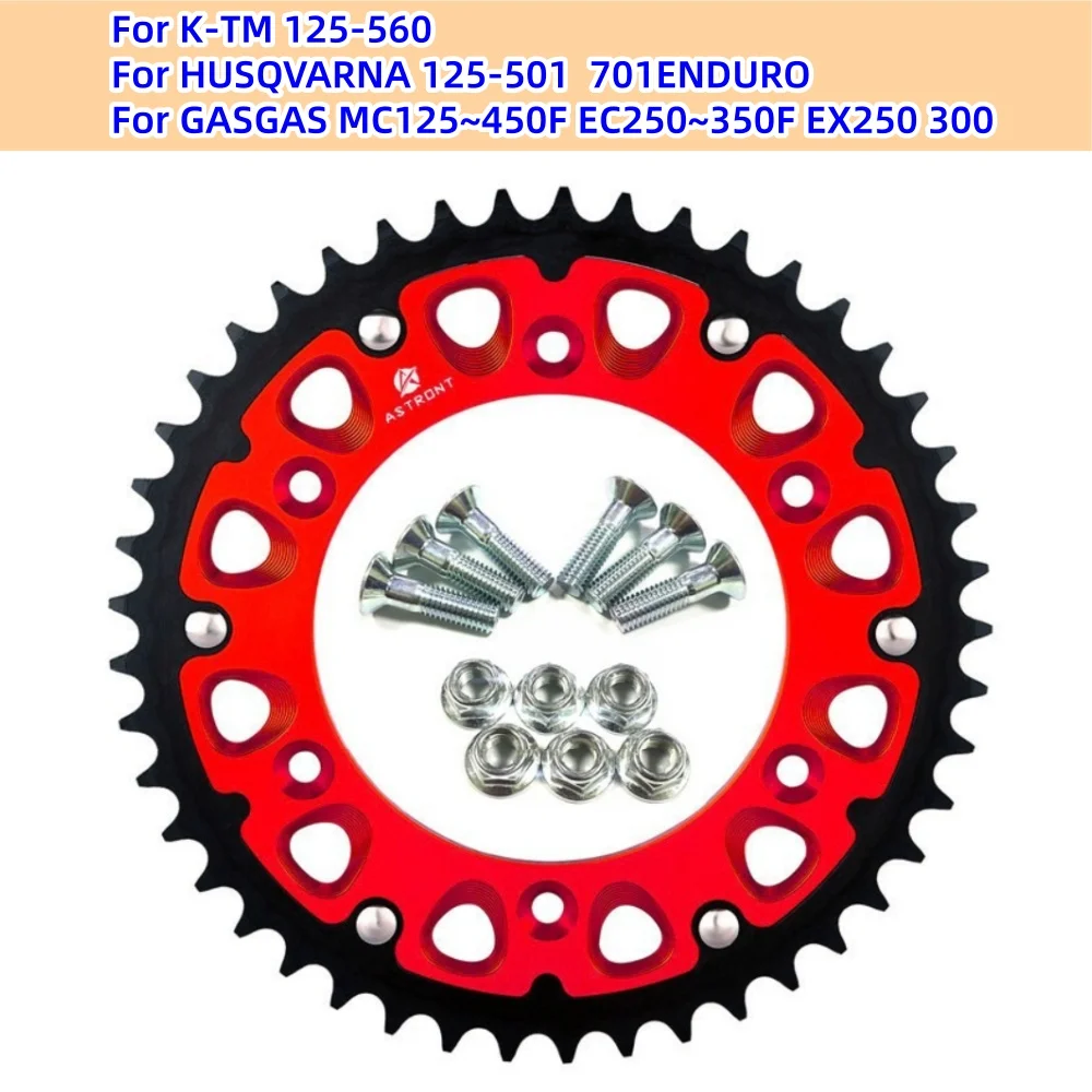 

Motorcycle Rear Sprocket For K-TM SX/SXF EXC/EXCF XC/XCF XC-W/XCF-W SMR HUSQVARNA TC/FC TE/FE TX/FX GASGAS MC125-450F EC EX 250