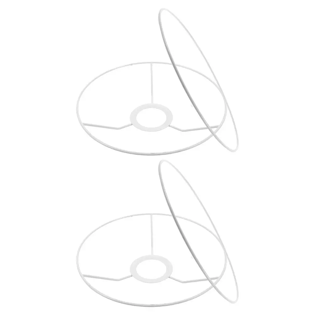 

2 пары винтажных круглых каркасов для абажуров из железной проволоки с цоколем E27 для домашнего декора и изготовления абажуров в мастерской