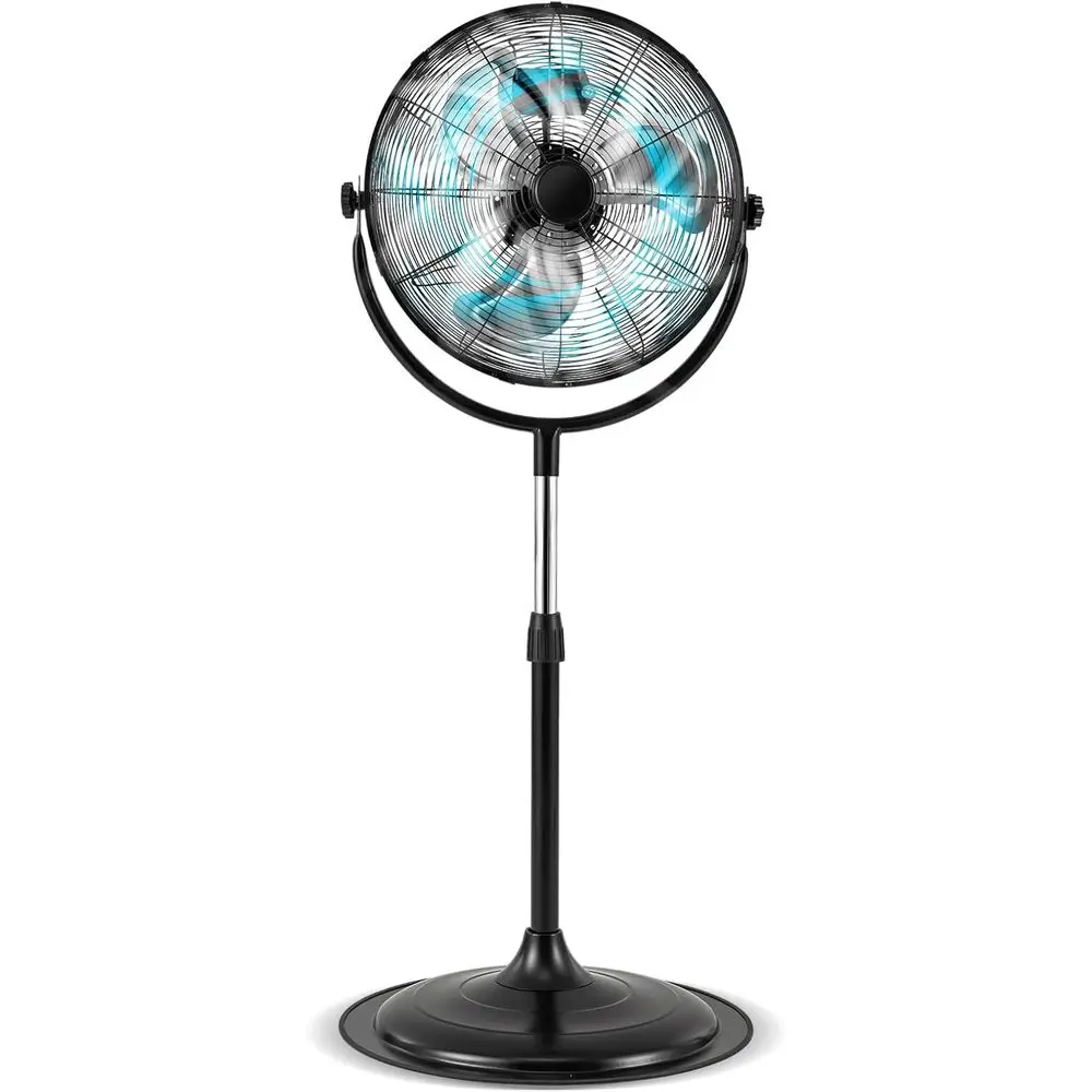

18 Adjustable Height 3-Speed Oscillating Pedestal Fan for Home and Office
