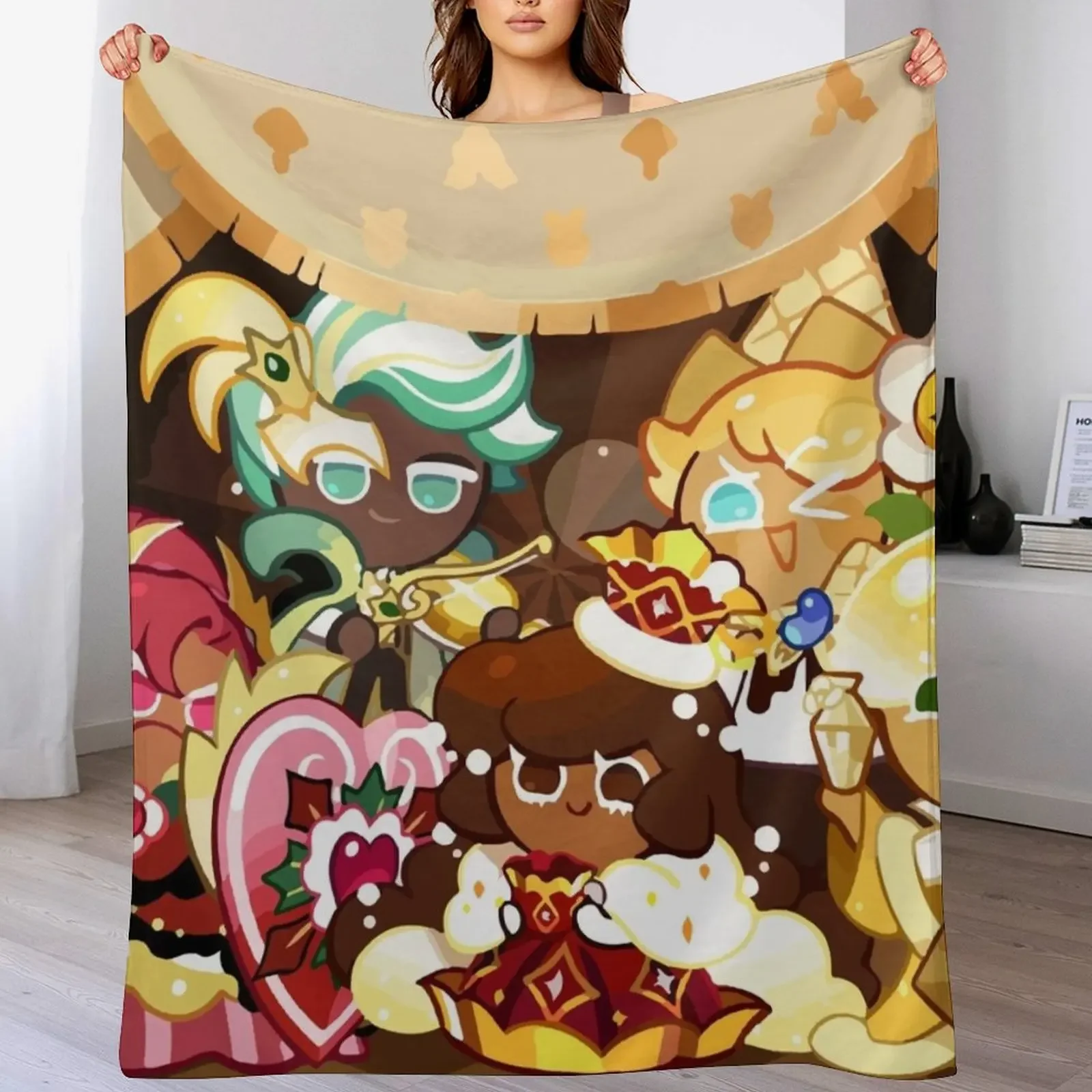 

Christmas in Cookie run kingdom Throw Blanket Shaggy Furry Soft Blanket for Bedroom Living Room