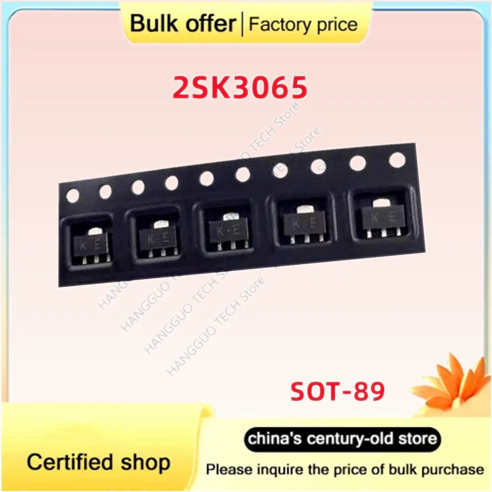 100PCS 2SK3065T100 SOT-89 2A 60V Switch Triode Transistor High Quality