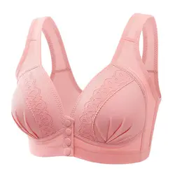 New Large Front Button Breastfeeding Bra Gathered for Breathable and Comfortable Closure No Steel Ring Pregnant Women's Bra