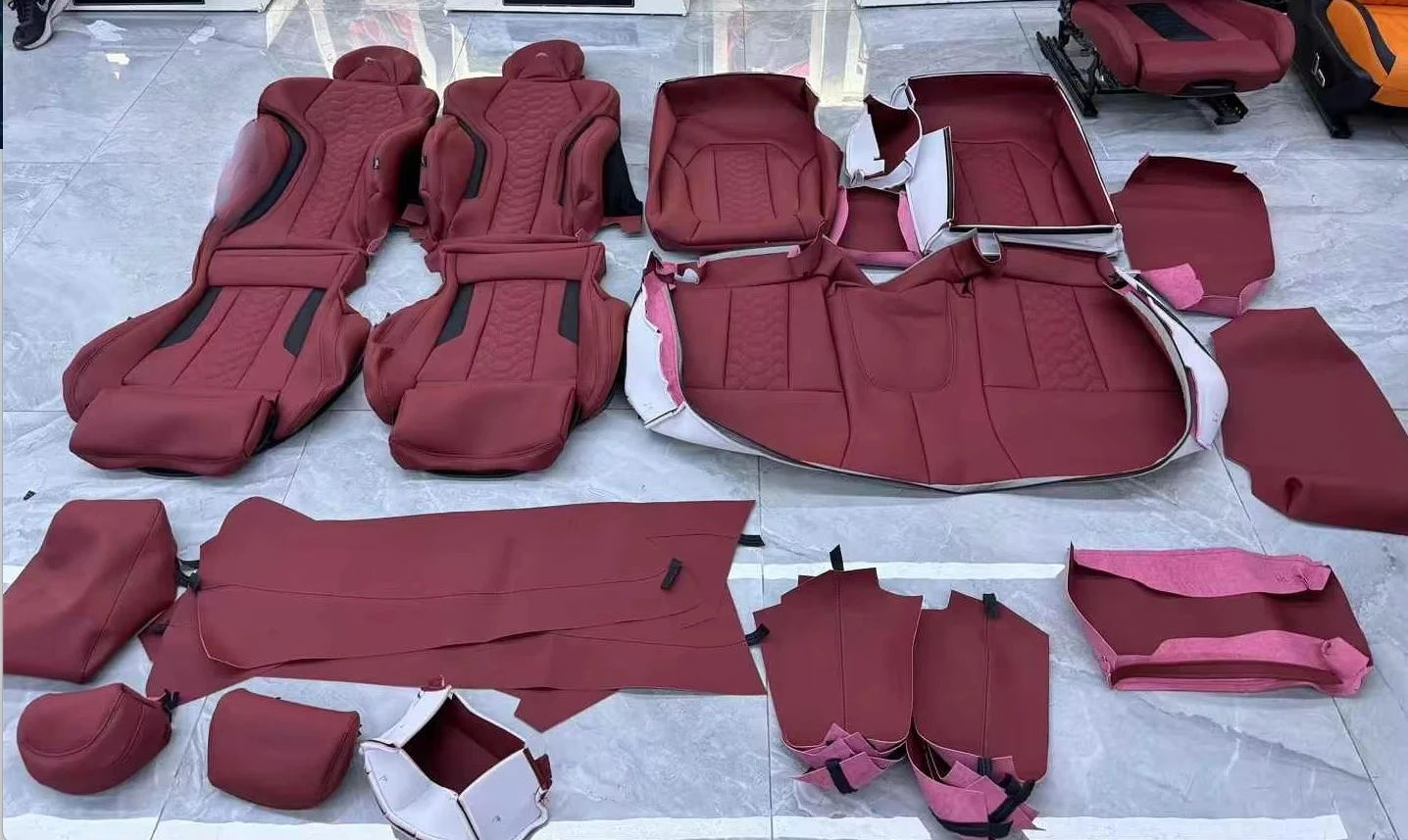 For M4 Popular 4 Series Upgraded to M3-style Napa Leather Seat Cover Modified E90 91 92 93 21 30 36 46 F30 31 34 35 G20 G21