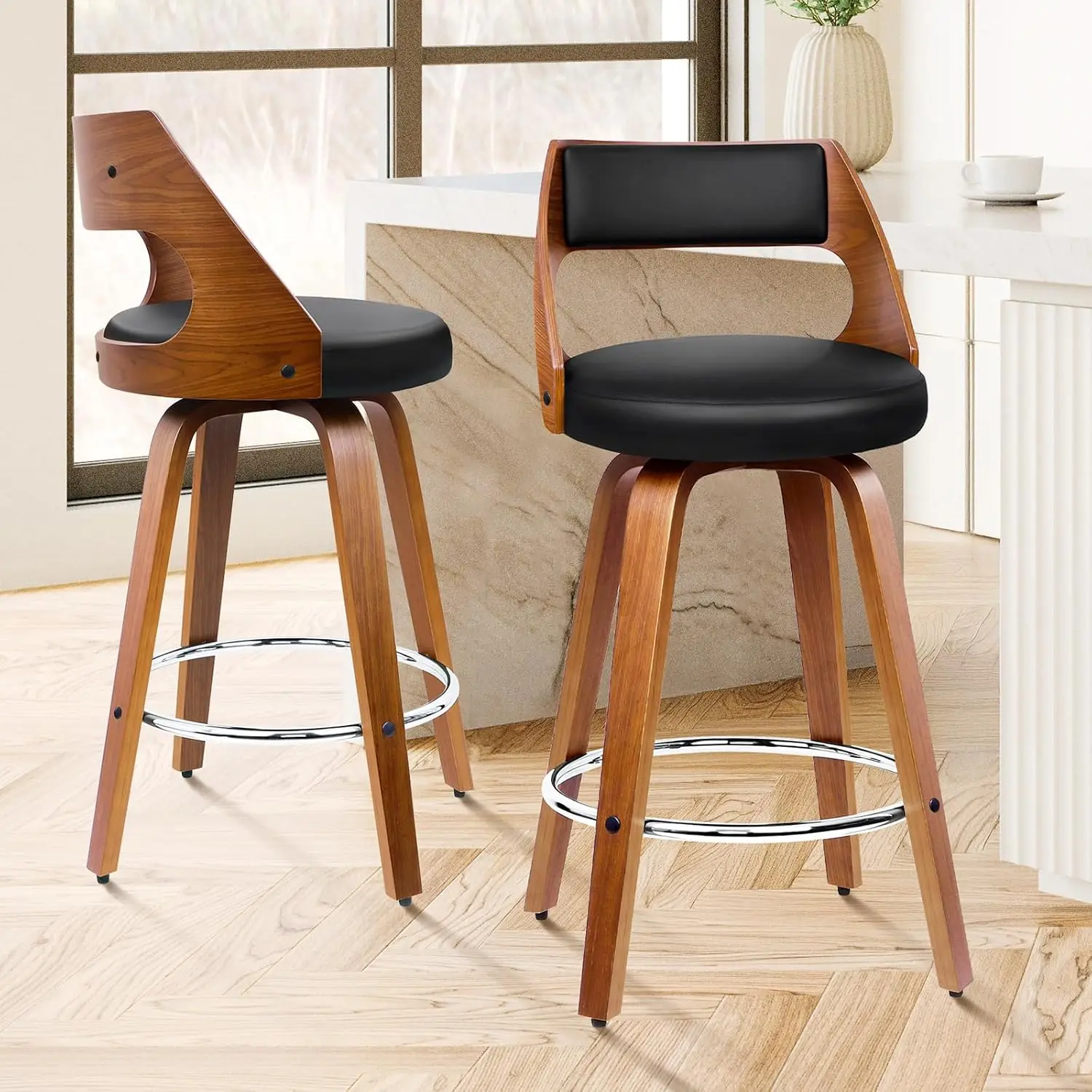 Swivel Bar Stools Set of 2, 26