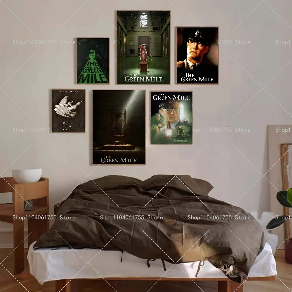 Movie The G-Green M-Mile Poster Self-adhesive Art Waterproof Paper Sticker Coffee House Bar Room Wall Decor