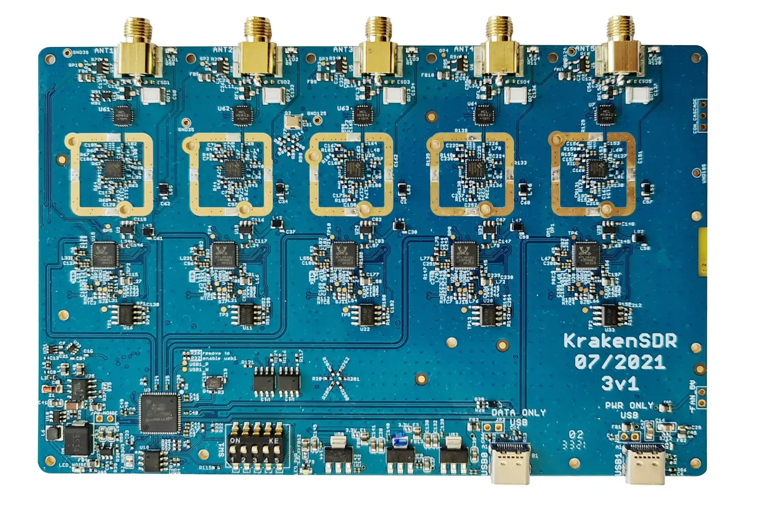 KrakenSDR A phase-coherent software-defined radio with five