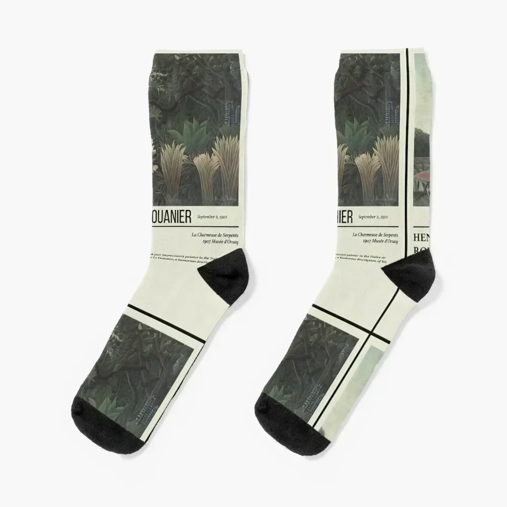 

Henri Rousseau The Snake Charmer Exhibition Poster 1907 Socks Soccer christmass gift Socks For Girls Men's