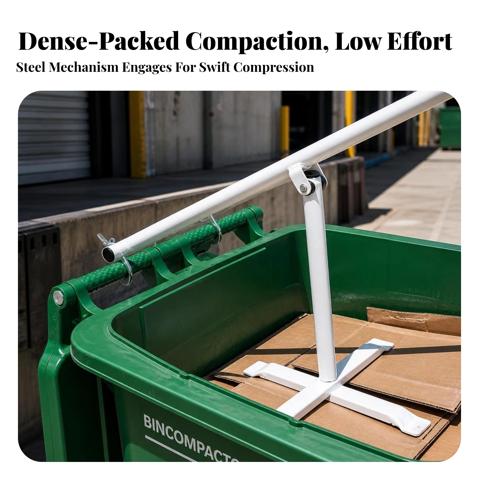 Bin Compactor Collapsible Garbage Press Trash Crusher Foldable Manual Garbage Compactor Heavy-Duty for Homeowners, Wheelie Bins