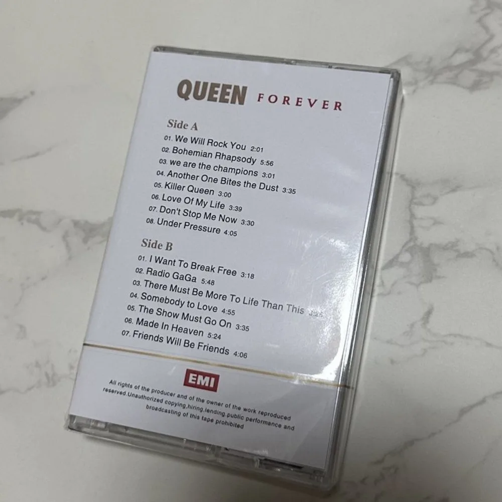 Brand New Sealed Cassette Tape Queen Forever  Rock Music Album Legendary British Rock Band Anthems Collection with Lyric Book