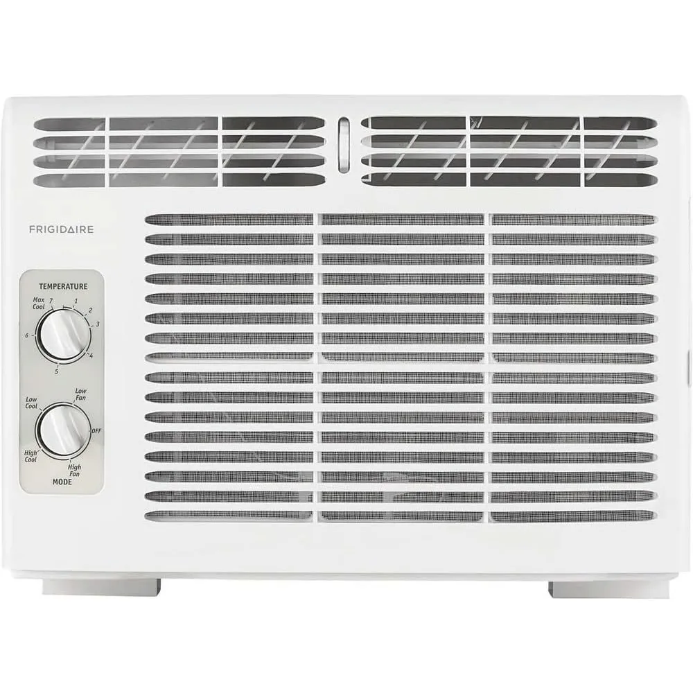 

Window-Mounted Room Air Conditioner, 5,000 BTU with Temperature Control and Easy-to-Clean Washable Filter, in White