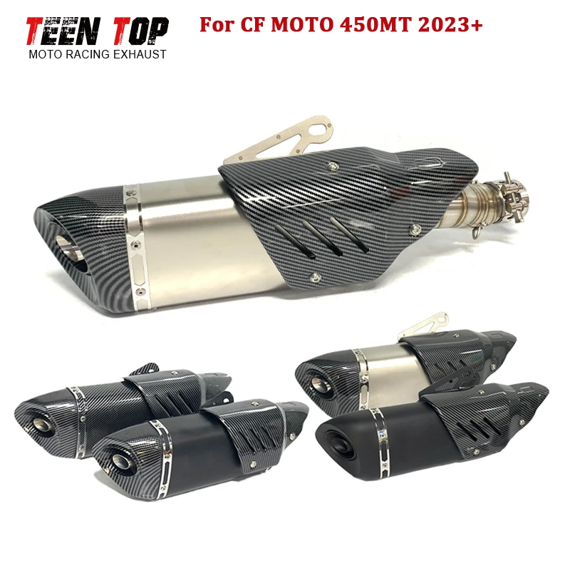 

Выхлопная труба мотоцикла для CFMOTO 450MT, надеваемая выхлопная труба 390 мм, глушитель DB Killer, выхлопная труба 51 мм Escape Moto Mid Link Pipe
