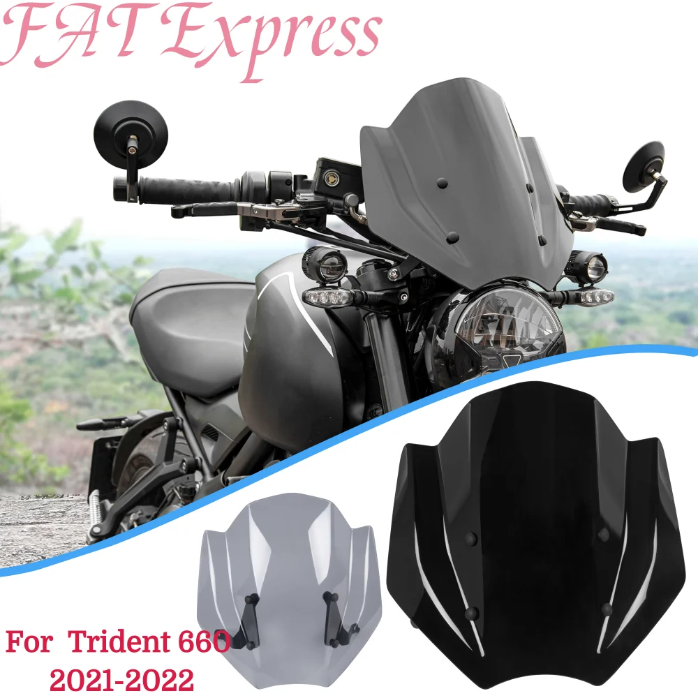 

Wind Screen Shield Deflector with Bracket Motorcycle Windshield WindScreen Deflector For Triumph for Trident 660 2021 2022