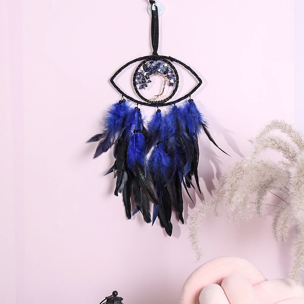 

Crystal Gravel Life Tree Style Dreamcatcher Evil Eyes Pendant Home Decor Living Room Bedroom Car Hanging Ornament